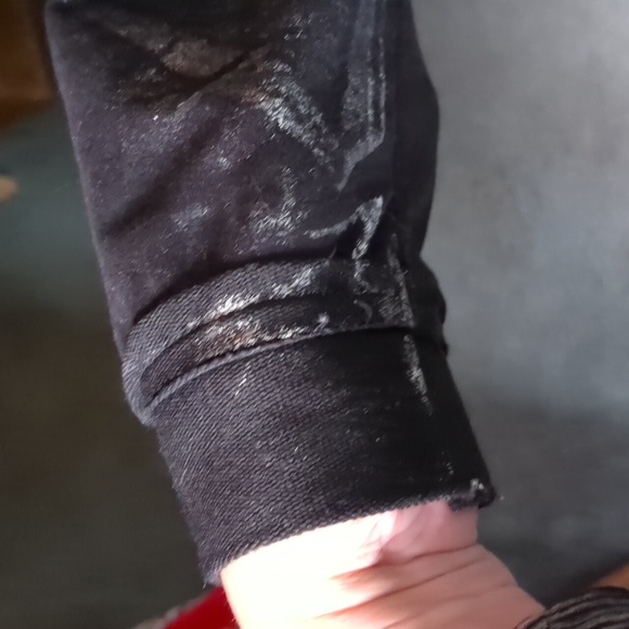 ZARGA* XL women's Long sleeve open shoulder distressed biker sweatshirt w/ - Picture 8 of 13